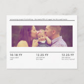 Carte Postale Lignes simples Jalons de bébé Faire-part photo (Devant)