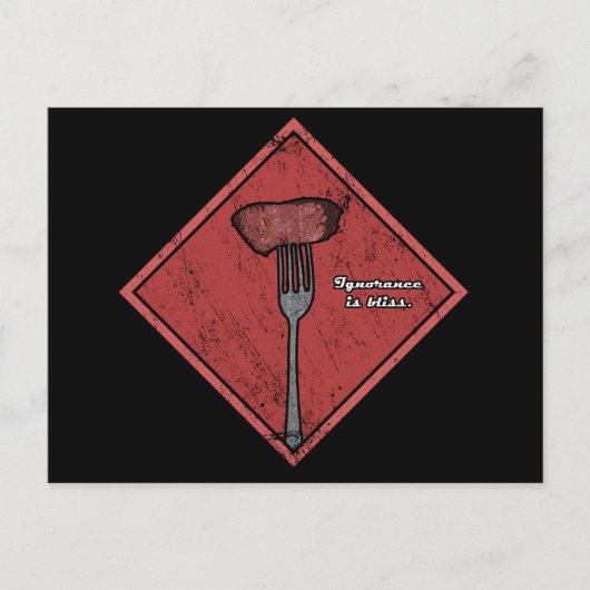 Carte Postale L'ignorance est néfaste - Geek biaisé (Devant)