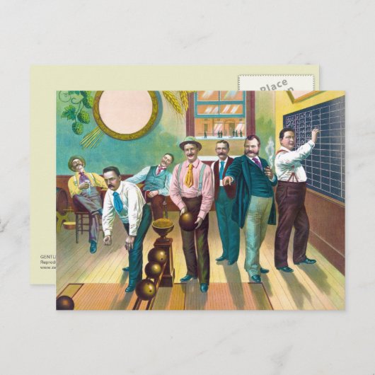 Carte Postale Ligue de Bowling (Devant / Derrière)