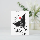 Carte Postale Ligue de Justice | Batman dans le nuage de chauves (Debout devant)