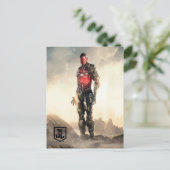 Carte Postale Ligue de Justice | Cyborg Sur Le Champ De Bataille (Debout devant)