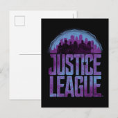 Carte Postale Ligue de Justice | Justice League City Silhouette (Devant / Derrière)