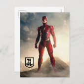 Carte Postale Ligue de Justice | Le Flash Sur Le Champ De Batail (Devant / Derrière)