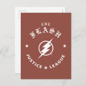 Carte Postale Ligue de Justice | L'Emblème Flash Retro Lightning (Devant / Derrière)