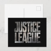 Carte Postale Ligue de Justice | Logo métallique de la Ligue de (Devant / Derrière)