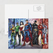 Carte Postale Ligue de Justice | Nouveau 52 Ligue de Justice (Devant / Derrière)