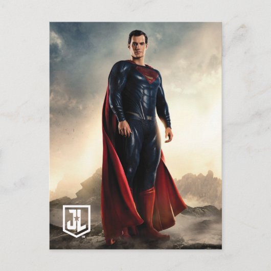 Carte Postale Ligue de Justice | Superman Sur Le Champ De Batail (Devant)