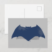 Carte Postale Ligue de Justice | Symbole Batman de brosse et dem (Devant / Derrière)