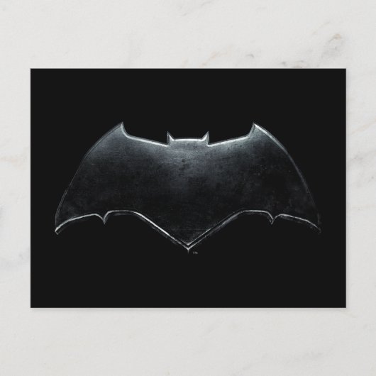 Carte Postale Ligue de Justice | Symbole de batman métallique (Devant)
