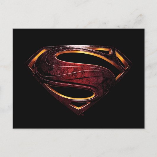 Carte Postale Ligue de Justice | Symbole de superman métallique (Devant)