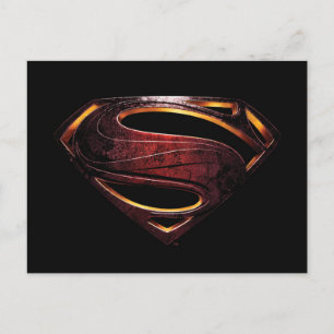 Carte Postale Ligue de Justice   Symbole de superman métallique