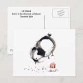 Carte Postale Lil Chick, Sumi-e par Andrea Erickson (Devant / Derrière)