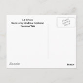 Carte Postale Lil Chick, Sumi-e par Andrea Erickson (Dos)