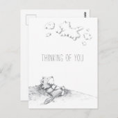 Carte postale Lil Wolf Daydreaming (Devant / Derrière)