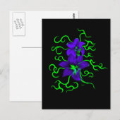 Carte Postale lila lis fleur (Devant / Derrière)