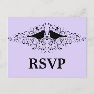 Carte postale Lilac Inséparable Swirls RSVP