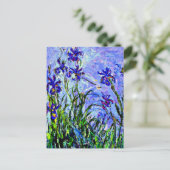 Carte Postale Lilac Irises art de Claude Monet, (Debout devant)