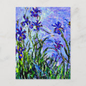 Carte Postale Lilac Irises art de Claude Monet, (Devant)