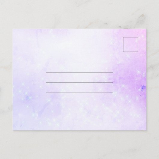 Carte Postale Lilac Violet Fleur Quinceanera Enregistrer La Date (Dos)