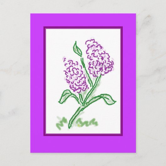Carte Postale Lilacs (Devant)