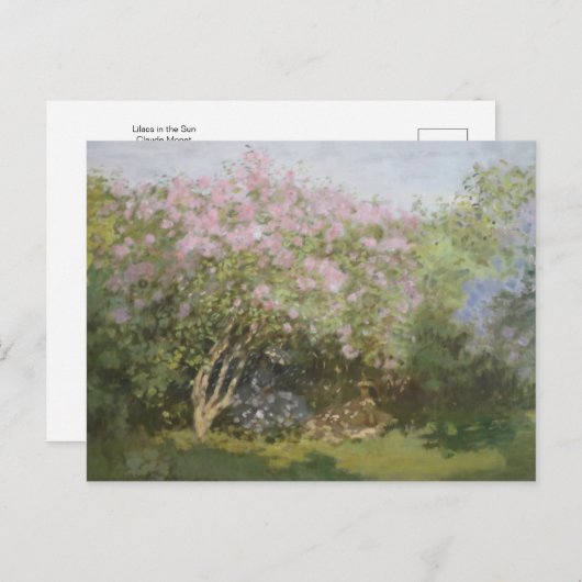 Carte Postale Lilacs au soleil par Claude Monet Postcard (Devant / Derrière)