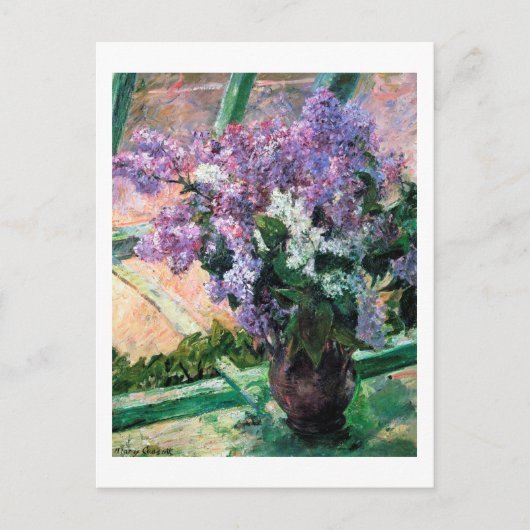 Carte Postale Lilacs dans une fenêtre, Mary Cassatt (Devant)