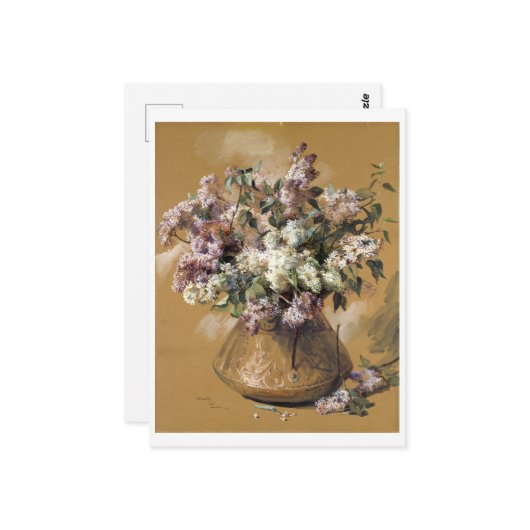 Carte Postale Lilacs Elizabeth Nourse (Devant/Arrière en situation)