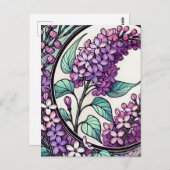 Carte Postale Lilacs pourpres (Devant / Derrière)