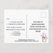 Carte Postale Lilacs rustiques avec Grange Bois & Lumières Maria (Dos)