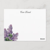 Carte Postale Lilas au printemps, avec lilas (Dos)