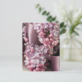 Carte Postale Lilas Et Boucles De Ruban (Debout devant)