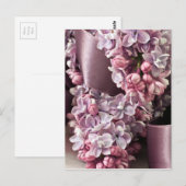 Carte Postale Lilas Et Boucles De Ruban (Devant / Derrière)
