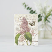 Carte postale lilas vintage (Debout devant)