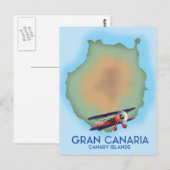 Carte Postale L'île canarienne de Grande Canarie, l'art de l'aff (Devant / Derrière)