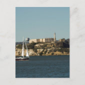 Carte Postale L'île d'Alcatraz et un voilier solitaire (Devant)