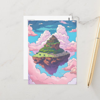 Carte Postale L'île dans les nuages