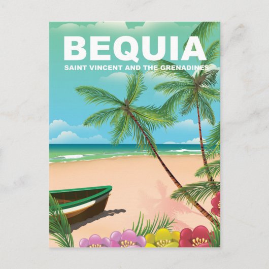 Carte Postale L'île de Bequia à Saint-Vincent-et-les Grenadines (Devant)