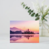 Carte Postale L'île de Bled Lake Slovénie à Sunrise (Debout devant)