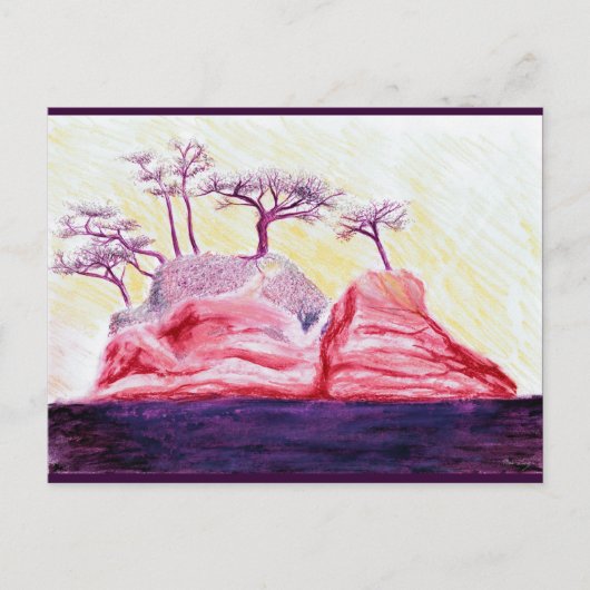 Carte Postale L'île de Bonsai pourpre (Devant)