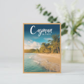 Carte Postale L'île de Cayman Ocean Beach (Debout devant)