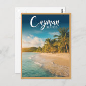 Carte Postale L'île de Cayman Ocean Beach (Devant / Derrière)