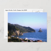 Carte Postale L'île de Corfou (Devant / Derrière)