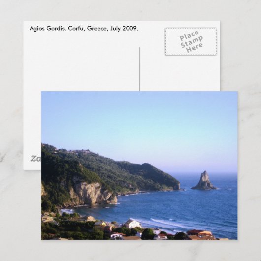 Carte Postale L'île de Corfou (Devant / Derrière)