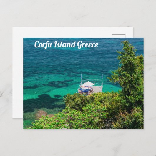 Carte Postale L'île de Corfou Grèce (Devant / Derrière)