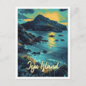 Carte Postale L'île de Jeju Corée du Sud Illustration de voyage  (Devant)