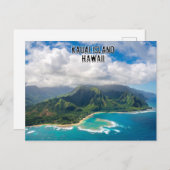 Carte Postale L'île de Kauai sur Hawaii Postcard (Devant / Derrière)