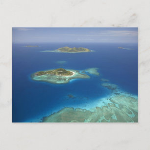 Carte Postale L'île de Matamanoa et la barrière de corail, l'île