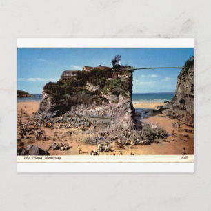 Carte Postale L'île de Newquay Vue vintage de la plage