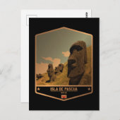 Carte Postale L'île de Pâques (Devant / Derrière)