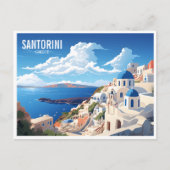 Carte Postale L'île de Santorin en Grèce Voyage (Devant)